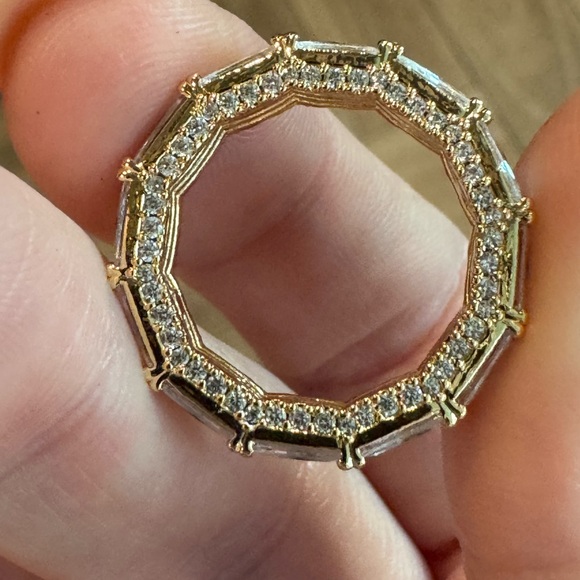 Diamond Cubic Zirconia SIZE 7 Gold Plating MSRP: $150 - Picture 3 of 4